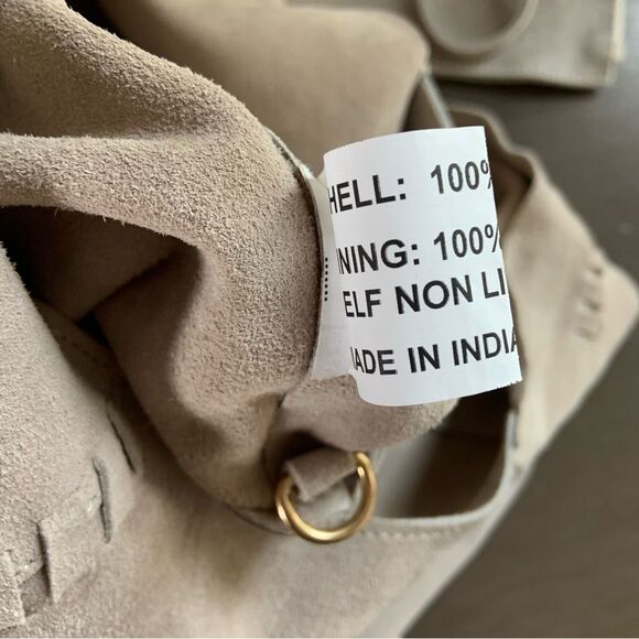 HAUTE HIPPIE Festival Hobo Suede Leather Bag Set Taupe - Picture 14 of 16